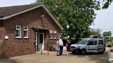 The team arrived at Carrington Village Hall in search of the treasure...