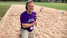 Karl didn't want to leave the sandpit he was having too much fun!