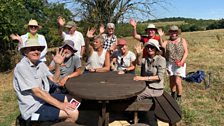 Waiting at the memorial bench was Richard and gang with clue 3....what a warm welcome!