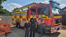 Rachel met up with Zac, who is a cadet and one of the fire crew, Andrew...