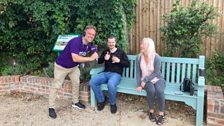 Karl met Jack and Vanessa who were sat on the Community Mind Matters bench..