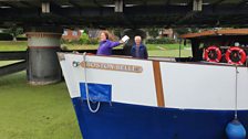 Rodney watched on as Amy had a 'Titanic moment' on the Boston Belle!