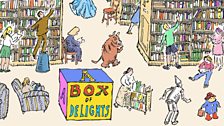 A scene from Marcus Patton's poster illustration A Box of Delights with the Ulster Orchestra