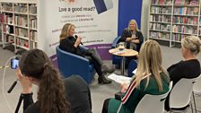 Leesa Harker and Cate Conway at Belfast Central Library event in partnership with Open University Northern Ireland