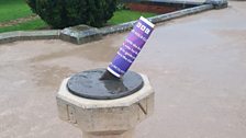 Where else would you hide the clue on a day like today.....on the sundial of course!