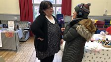 After getting her breath back, Julie chatted to the Community Centre's own Julie