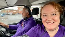 Amy and driver Alan always enjoy their time out on the road...