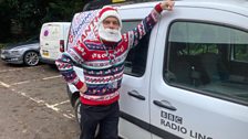 Karl was in a hopeful festive mood today before he headed off to the start point.....