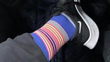 Karl was even wearing his lucky socks!