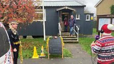 The team arrived at Dyke Village Hall...would the treasure be inside?..