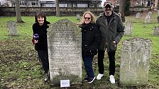 After arriving, Julie heard the story of this fascinating gravestone, commemorating a battle against pirates in 1781!