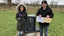 Julie and Keith with the sundial