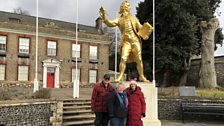 The treasure was found at the Thomas Paine statue in Thetford with over 10 minutes to spare!