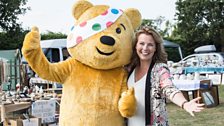 Presenter Christina Trevanion and Pudsey Bear