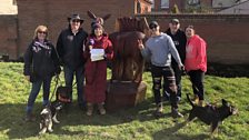 The sculpture of Bambam the deer in Lyng was the location of clue three