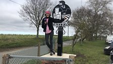 One of Norfolk's newest village signs was Julie's next destination