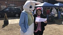 The clue took Julie to meet the Easter Bunny at another egg hunt, in Little Plumstead