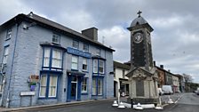 The clocktower directs traffic