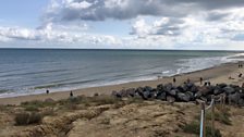 The beautiful beach at Happisburgh was the location of clue four