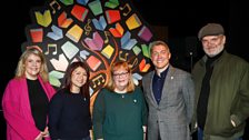 Lynette Fay, Suzie Lee, Cllr Julie Gilmour, Adam Smyth, and Ralph McLean at the launch of Book Week NI 2023