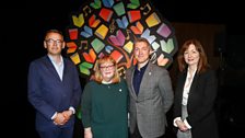 Patrick McCarthy, Ulster Orchestra, with Cllr Julie Gilmour, Adam Smyth and Auveen Sands, Chief Executive, Ulster Orchestra