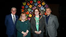 Mayor of Ards and North Down, Councillor Jennifer Gilmour, Michael Smyth, Cllr Julie Gilmour, and Adam Smyth.