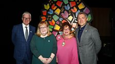 Mayor of Mid and East Antrim, Alderman Gerardine Mulvenna, with Michael Smyth, Cllr Julie Gilmour, and Adam Smyth