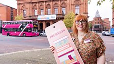 Pictured at the launch of Translink Novel Journeys Book Club is Mary-Ellen Lynn Area Manager for Libraries NI.