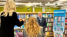 The Secretary of State for Northern Ireland Rt. Hon. Chris Heaton-Harris MP visits Lisburn City Library.