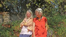 Mary with archaeologist, Lisa Fentress