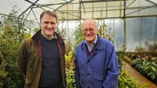 David with Jan Ravensberg at his nursery in Co Offally