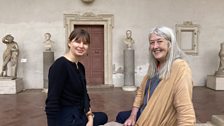 Mary discusses the bars of the Roman Empire with Allison Emmerson