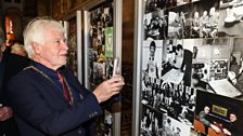 High Sheriff of Belfast, Councillor Sammy Douglas enjoying the ̳ Picture Box exhibition in St Anne’s Cathedral