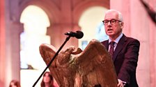 鶹 Board member for Northern Ireland Michael Smyth introduces The Living Air concert in St Anne’s Cathedral, Belfast