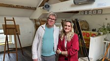 Carl Chapple and comedian Amy Matthews