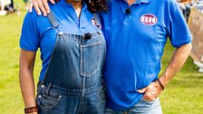 The blue team, Jacqui Joseph and Martin Roberts
