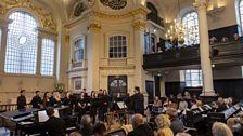 Pianist Jamie Andrews with St Martin's Voices and Director of Music Andrew Earis