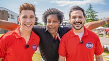 Russell Kane, expert Danny Sebastian and Ignacio Lopez