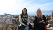 Rachel Phillips and Mary Beard at Mycenae
