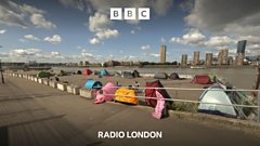 Inside the secret fan campsite behind the O2 Arena