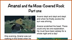 English KS1: Anansi and the Moss-Covered Rock - Part 1 - BBC Teach