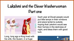 English KS1: Lakshmi And The Clever Washerwoman - Part 1 - BBC Teach