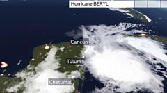 Hurricane Beryl batters Mexico’s Yucatán Peninsula