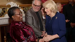 Malorie Blackman meeting Queen Camilla.
