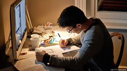 To cram for (an exam)