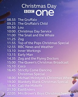 Bbc Bbc One Christmas And New Year Schedules 2020