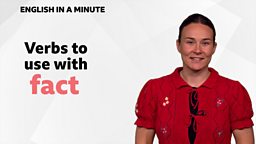 Verbs to use with 'fact'