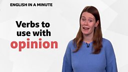 Verbs to use with 'opinion'
