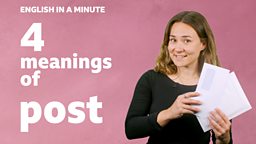 4 meanings of 'post'