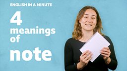 4 meanings of 'note'